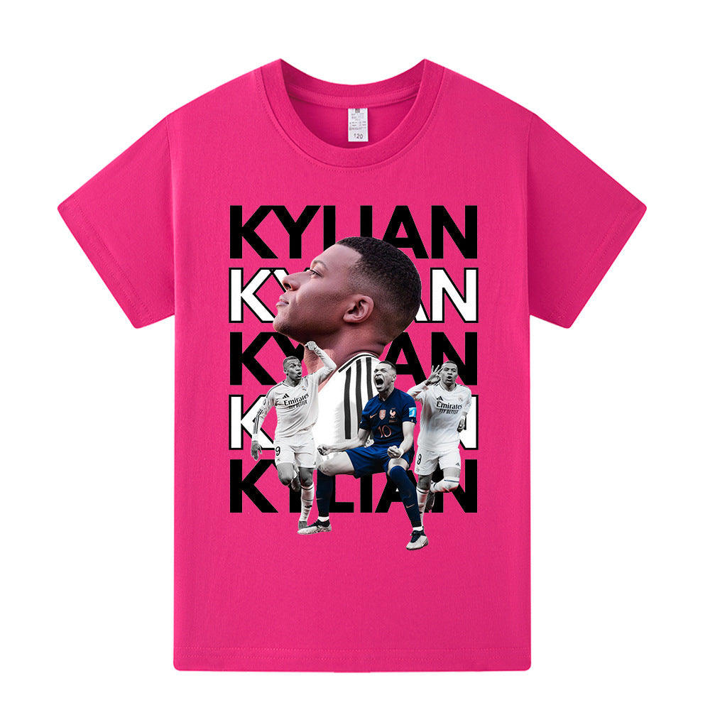 Kylian Mbappé Kids Football T-Shirt - Comfy