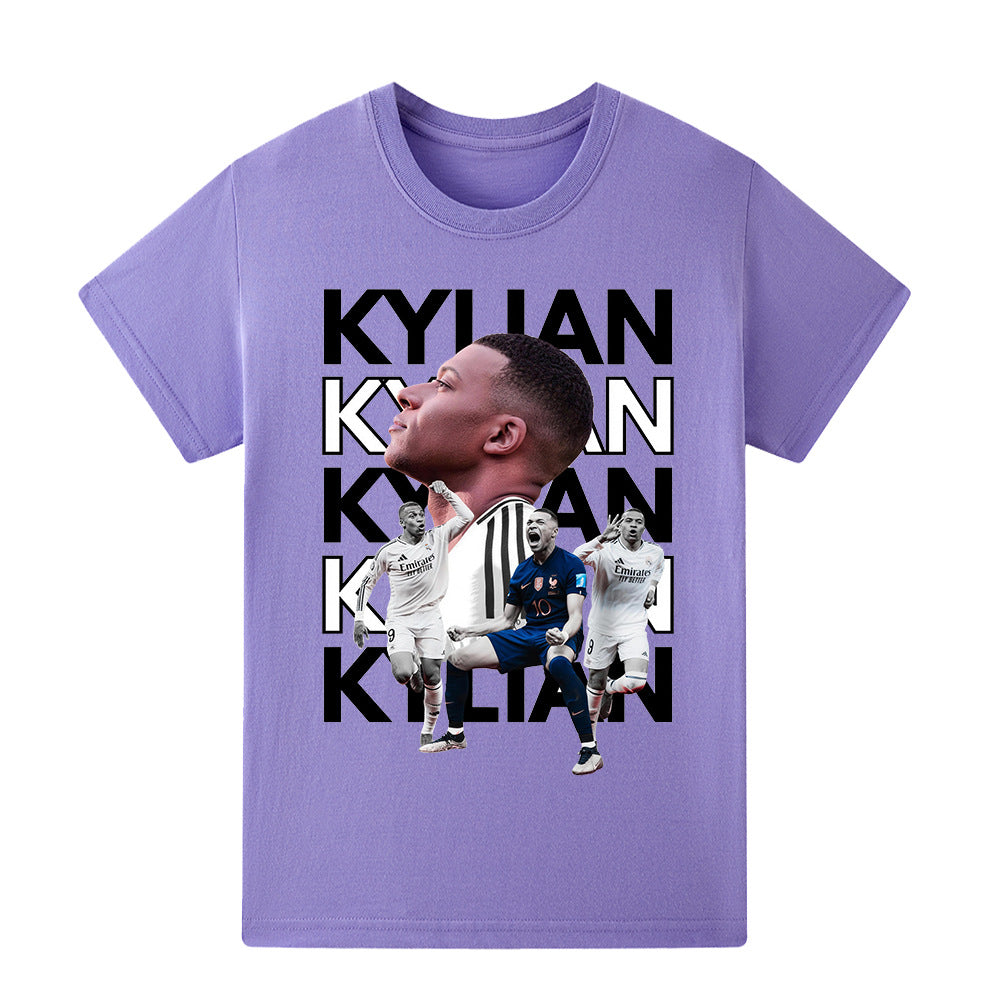 Kylian Mbappé Kids Football T-Shirt - Comfy