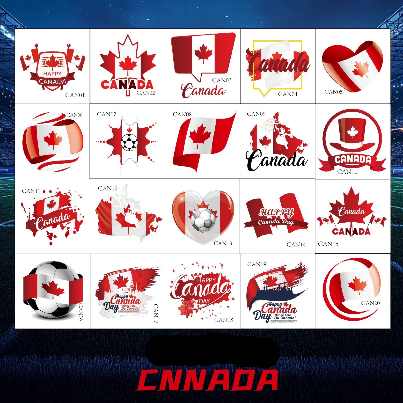 Football Stickers - Canada