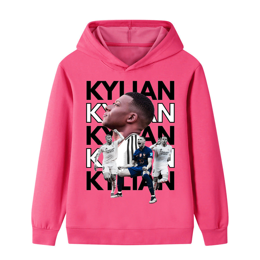 Kylian Mbappé Kids Football Hoodie - Soft