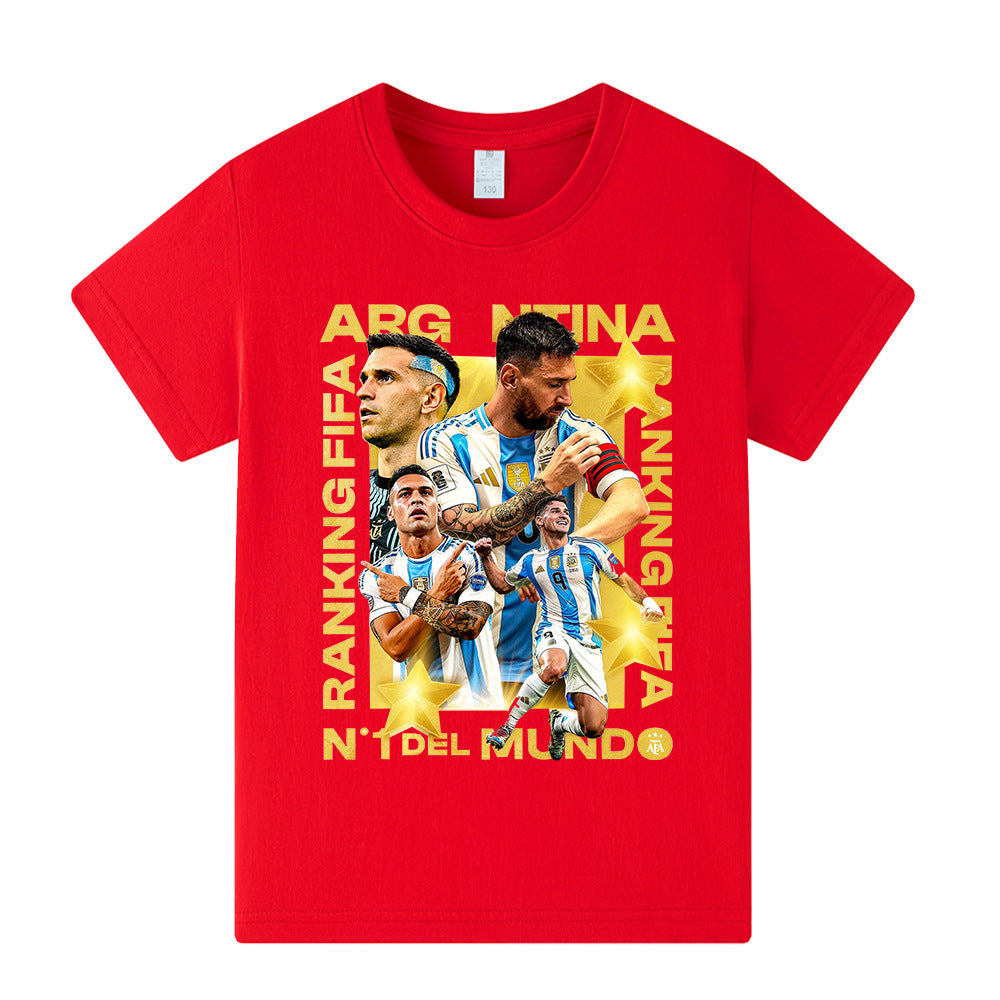 Lionel Messi Kids Football T-Shirt - Cool Design