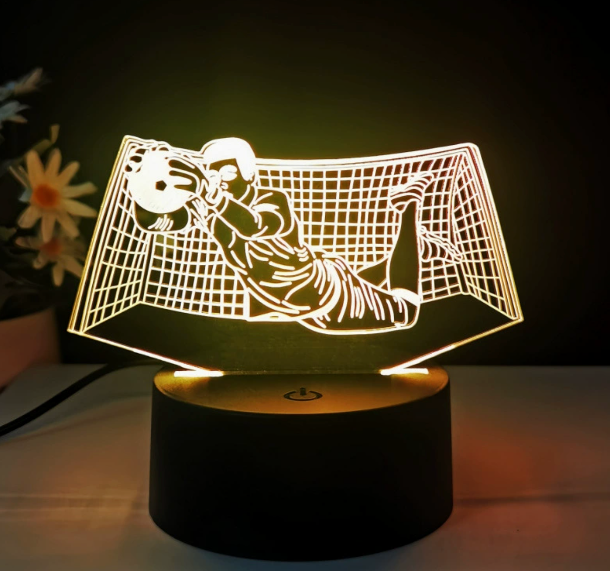 Football 3D Illusion LED Lamp - Night Light - with Remote