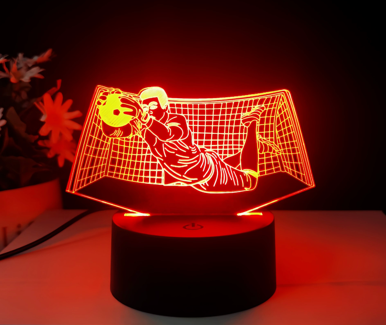 Football 3D Illusion LED Lamp - Night Light - with Remote